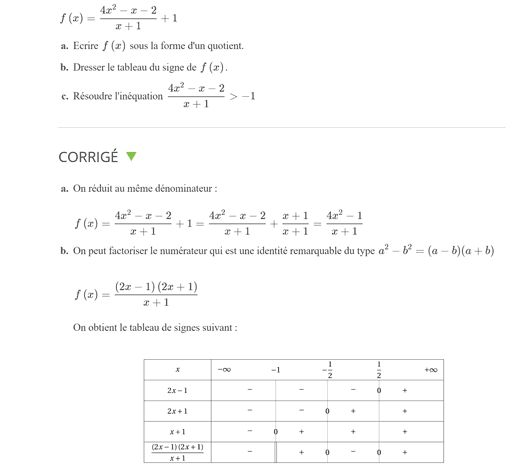 Exercices de mathématiques